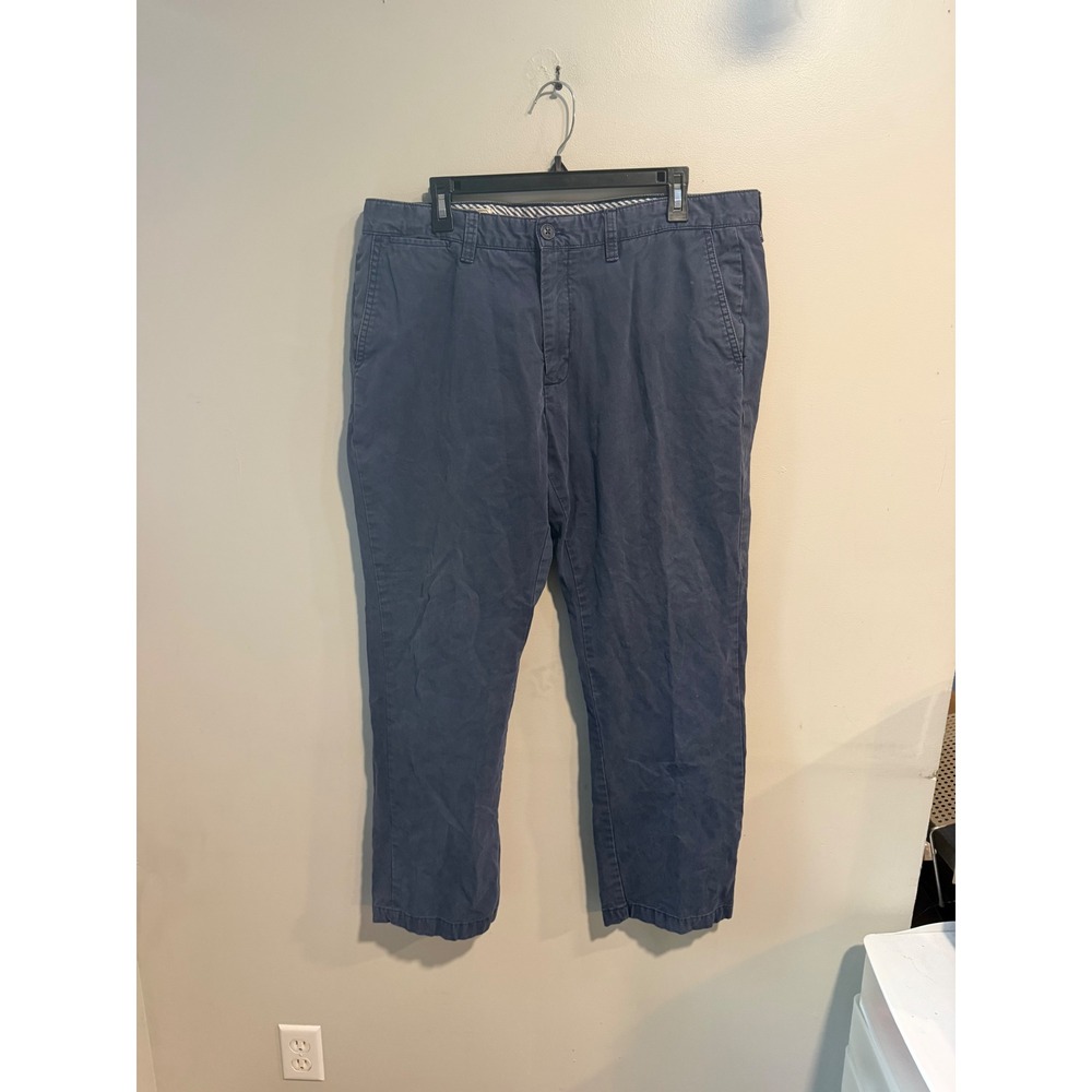 Southern Pines Mens Chino Pants 38x30 Navy Blue 100% Cotton Straight Leg